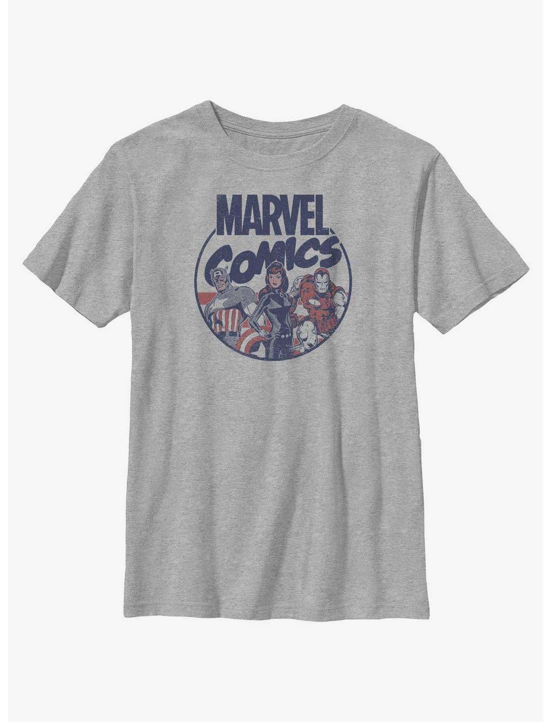 Marvel Comics Icon Logo Youth T-Shirt, ATH HTR, hi-res