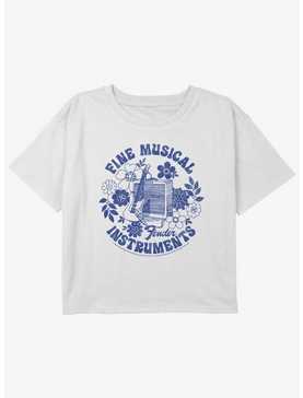 Fender Fine Musical Instruments Youth Girls Boxy Crop T-Shirt, , hi-res
