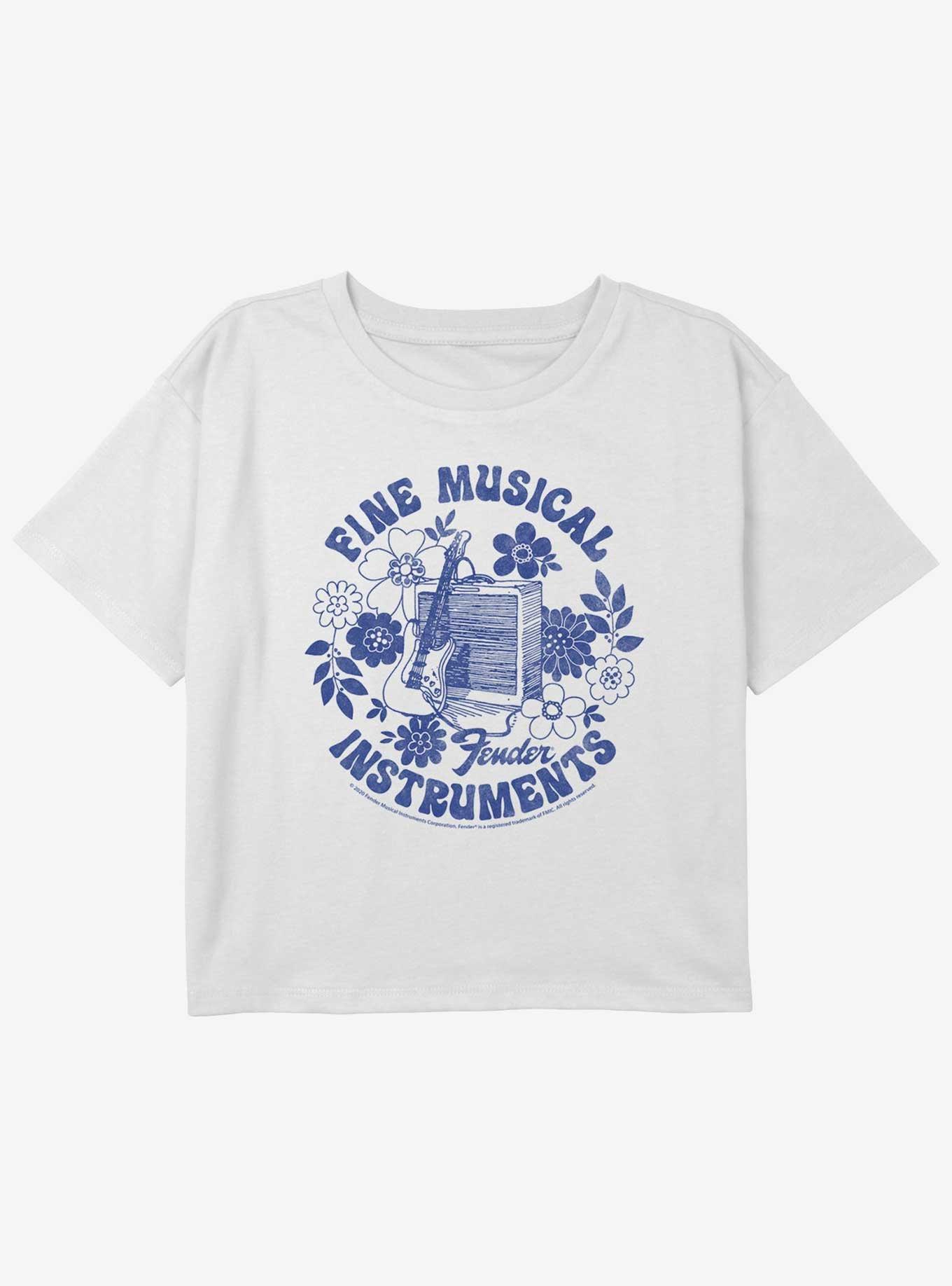 Fender Fine Musical Instruments Youth Girls Boxy Crop T-Shirt, , hi-res
