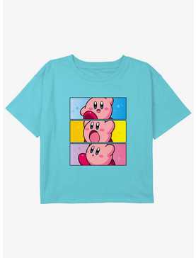 Kirby Panel Stack Youth Girls Boxy Crop T-Shirt, , hi-res