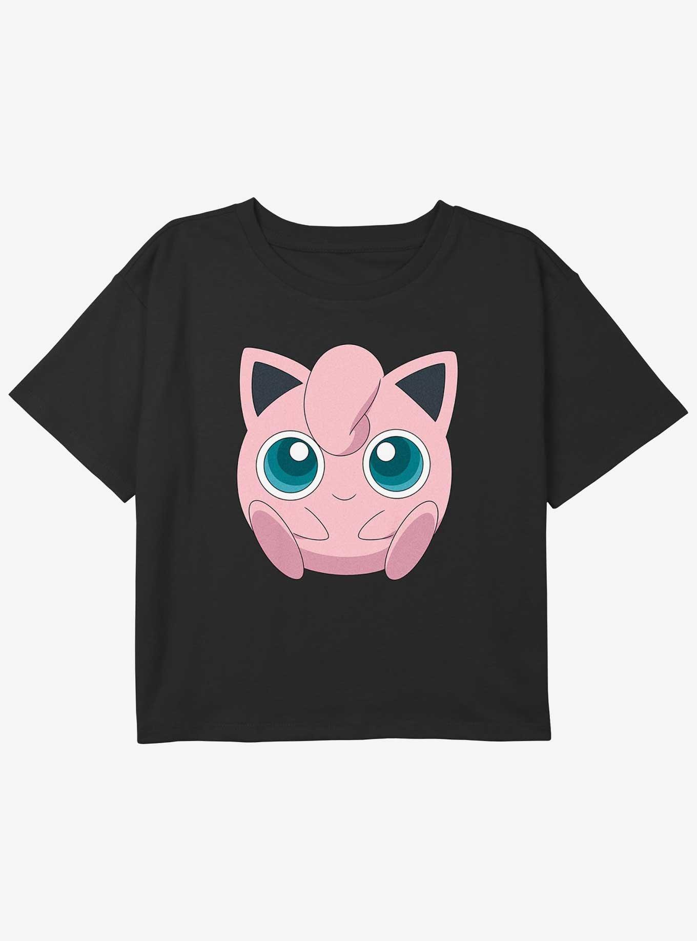 Pokemon Jigglypuff Face Youth Girls Boxy Crop T-Shirt, , hi-res