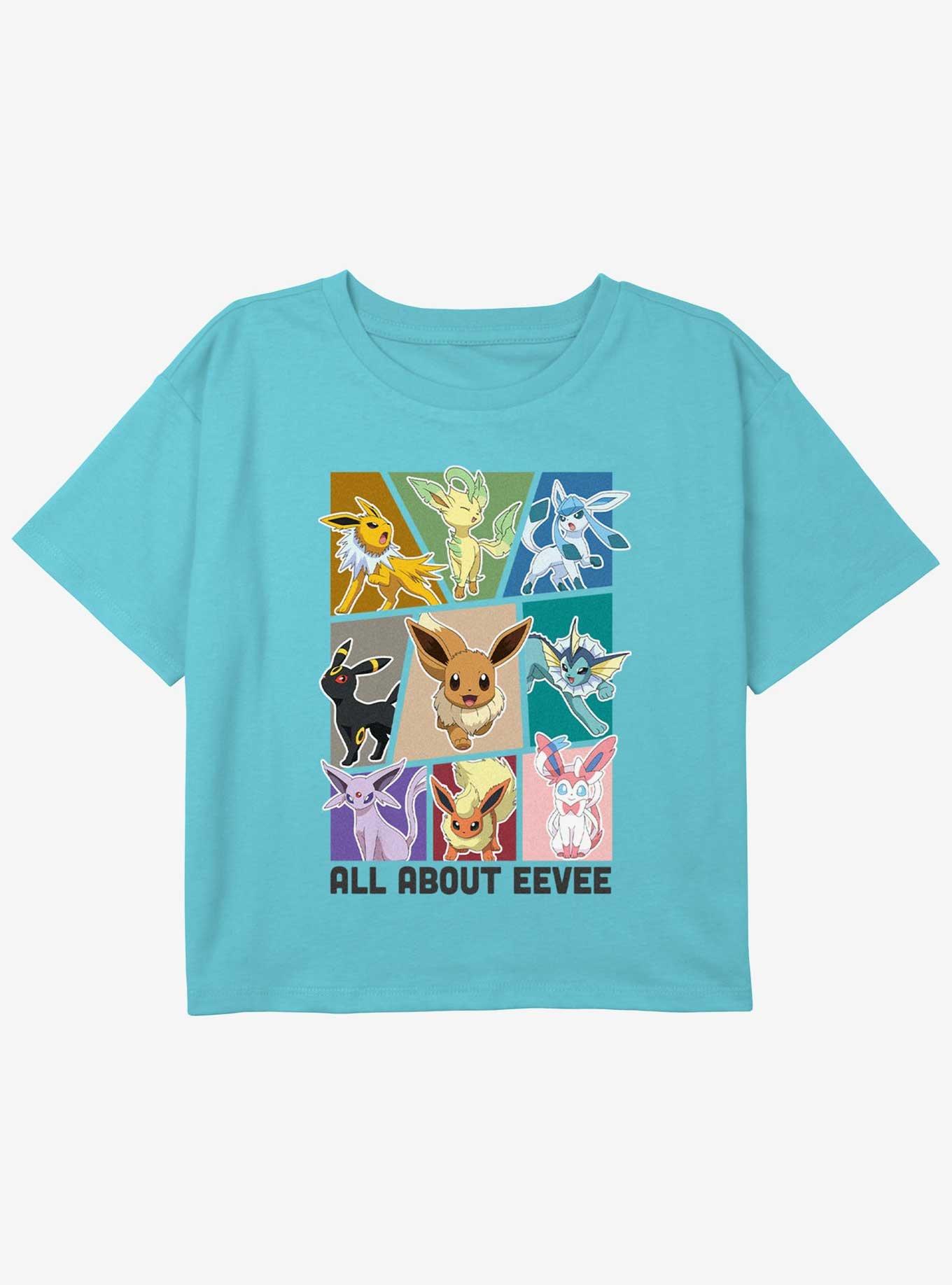 Pokemon Eeveelution Youth Girls Boxy Crop T-Shirt, , hi-res