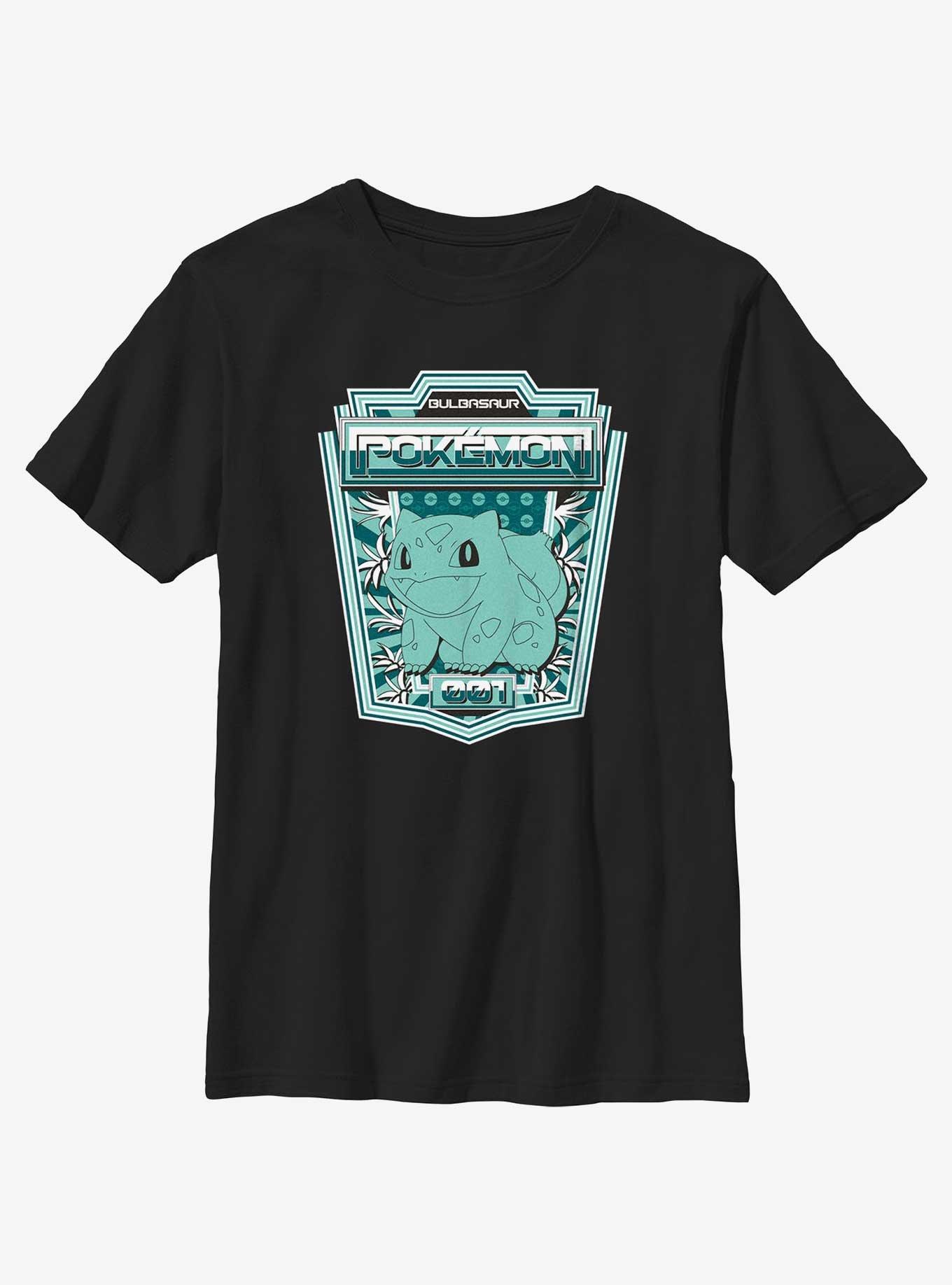 Pokemon Bulbasaur Badge Youth T-Shirt, BLACK, hi-res