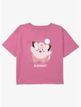 Pokemon Clefairy Fairy Dance Youth Girls Boxy Crop T-Shirt, PINK, hi-res
