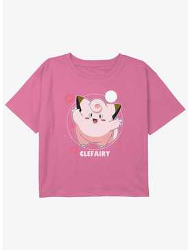 Pokemon Clefairy Fairy Dance Youth Girls Boxy Crop T-Shirt, , hi-res
