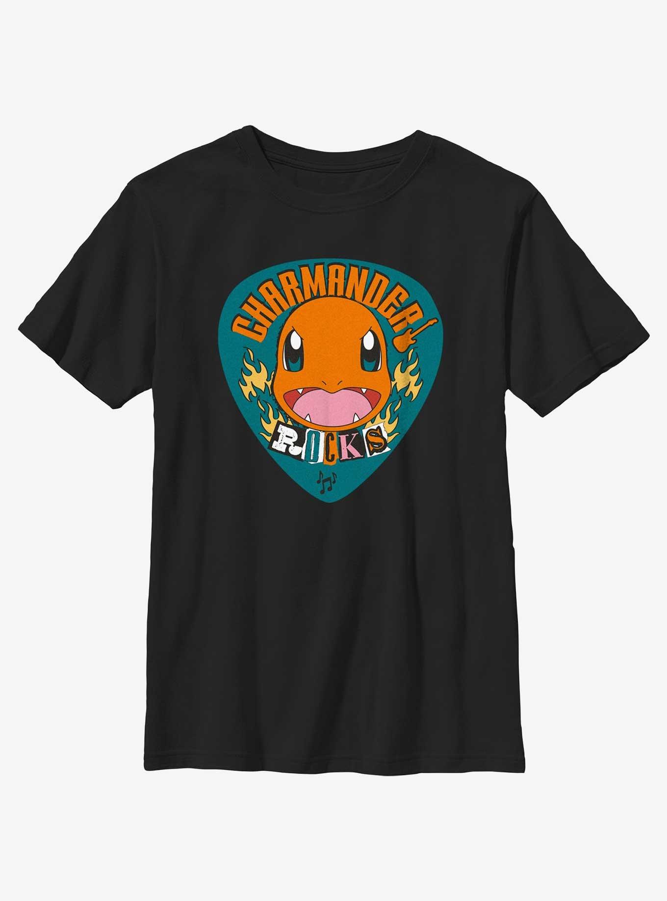 Pokemon Charmander Rocks Youth T-Shirt, BLACK, hi-res