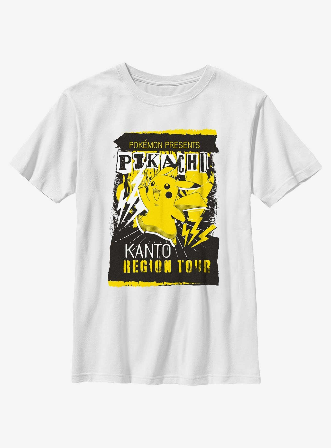 Pokemon Pikachu Kanto Region Tour Youth T-Shirt, WHITE, hi-res