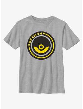 Pokemon Pokeball Circle Badge Youth T-Shirt, , hi-res