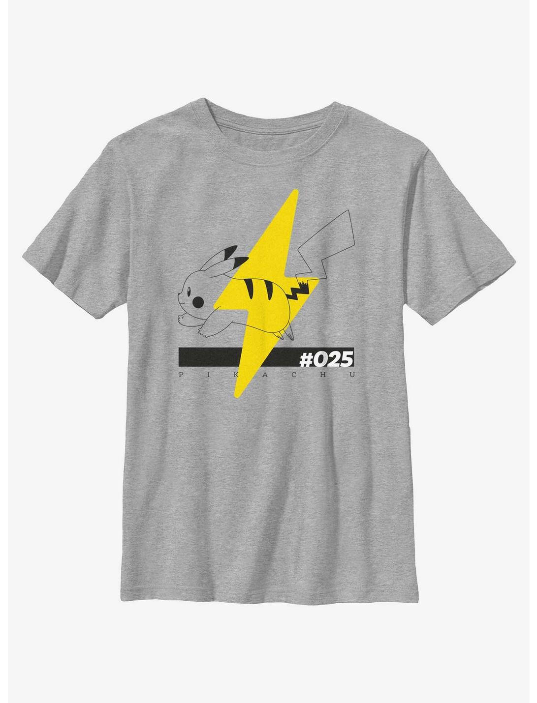 Pokemon Pikachu Running Bolt Youth T-Shirt, ATH HTR, hi-res