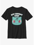 Pokemon Bulbasaur Best Birthday Youth T-Shirt, BLACK, hi-res