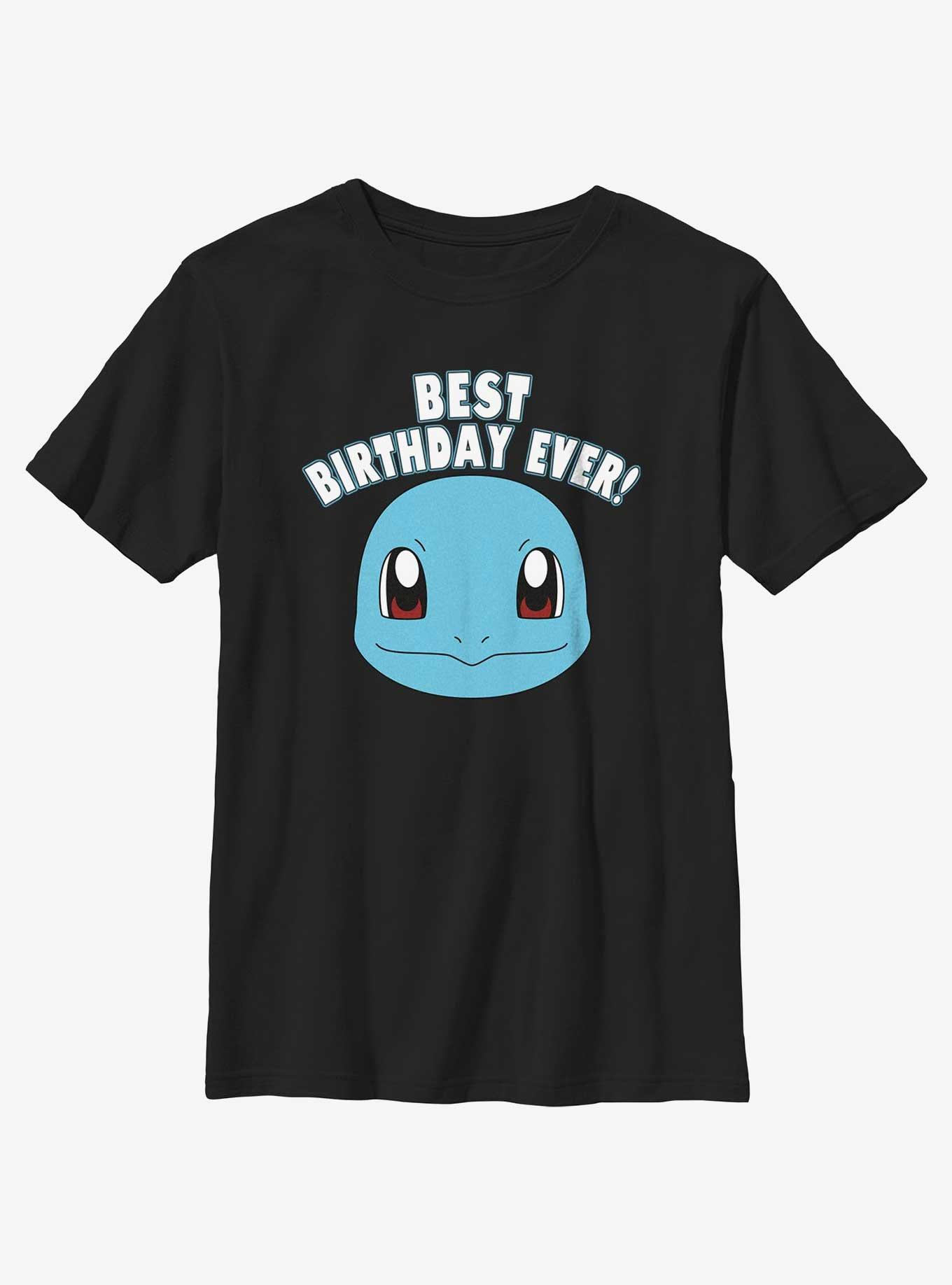 Pokemon Squirtle Best Birthday Youth T-Shirt, BLACK, hi-res