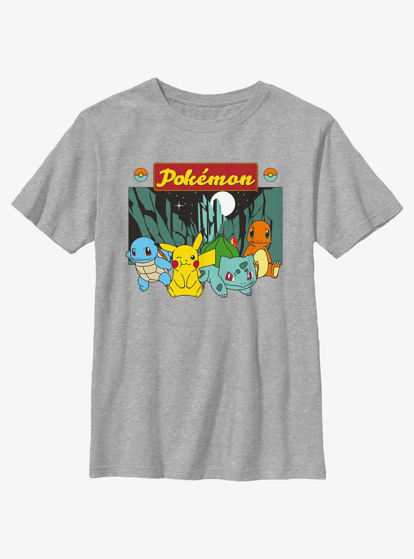 Pokemon Squirtle Pikachu Bulbasaur and Charmander Youth T-Shirt, , hi-res