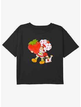 Strawberry Shortcake Berry Cute Youth Girls Boxy Crop T-Shirt, , hi-res