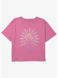 Marvel Avengers 80's Gauntlet Youth Girls Boxy Crop T-Shirt, PINK, hi-res
