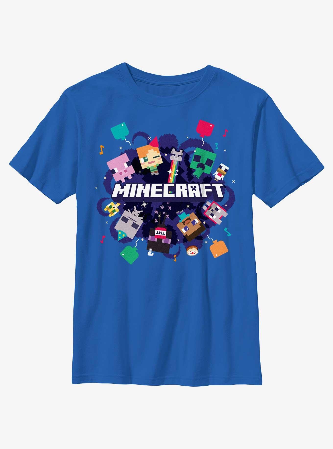 Minecraft Party Time Youth T-Shirt, ROYAL, hi-res