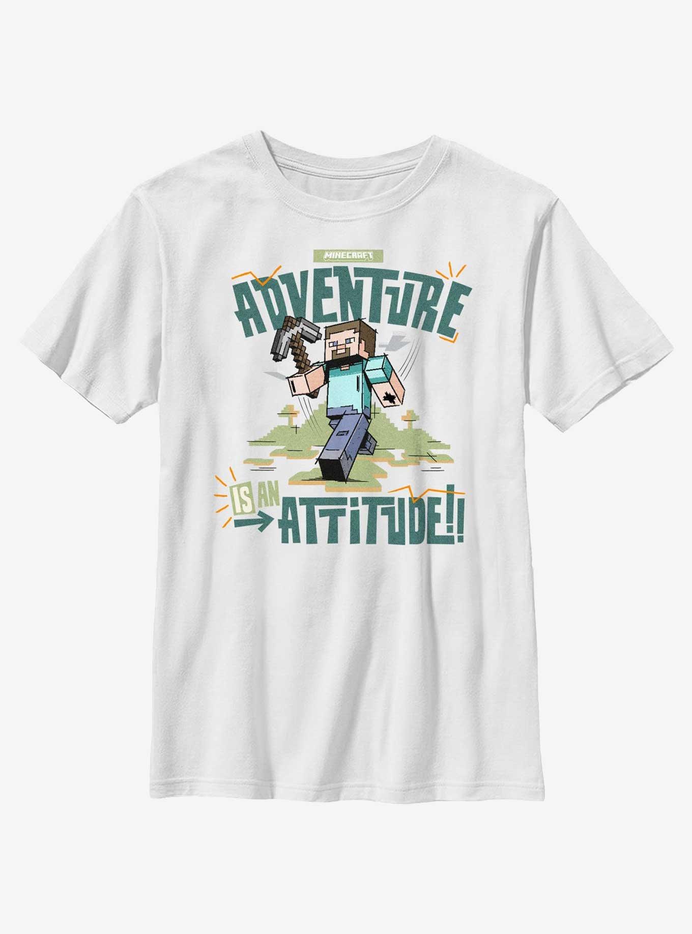 Minecraft Adventure Is An Attitude Run Youth T-Shirt, , hi-res