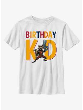 Marvel Guardians Of The Galaxy Birthday Kid Rocket Youth T-Shirt, , hi-res