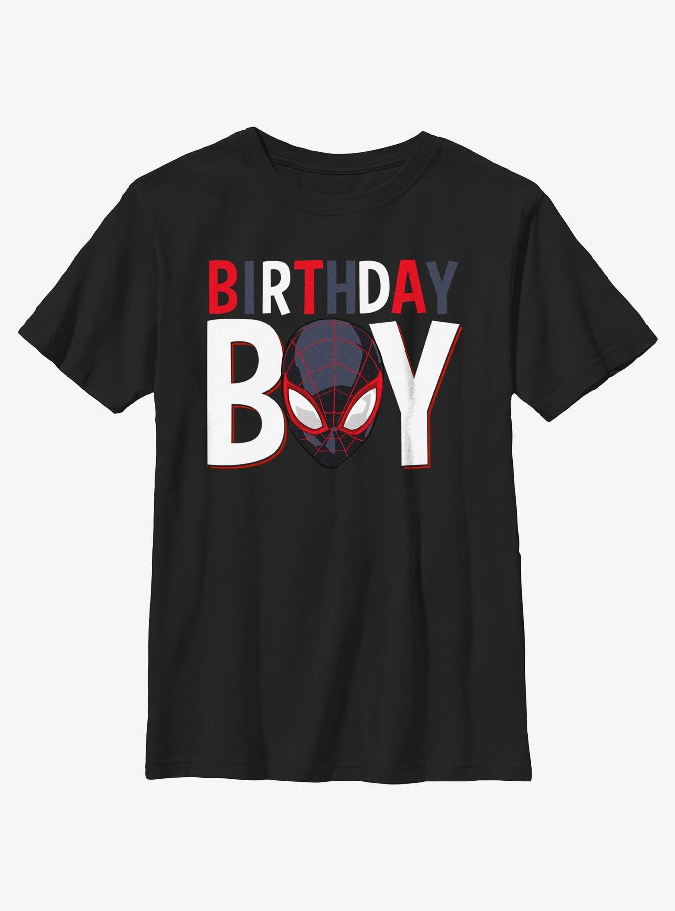 Marvel Spider-Man Birthday Boy Miles Morales Youth T-Shirt, BLACK, hi-res