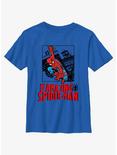 Marvel Spider-Man Iconic Stance Panel Youth T-Shirt, ROYAL, hi-res