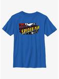 Marvel Spider-Man Comic Piece Logo Youth T-Shirt, ROYAL, hi-res
