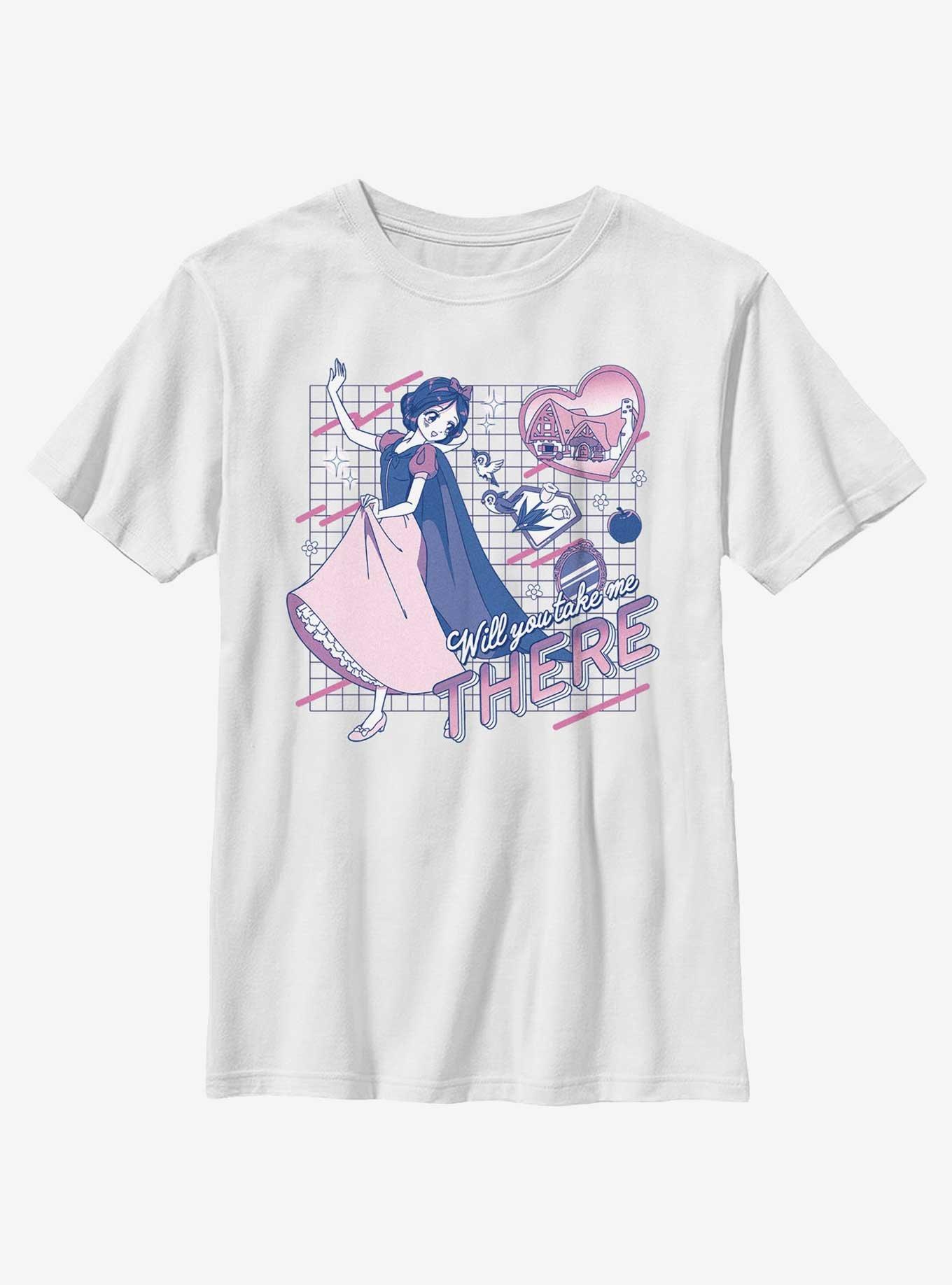 Disney Snow White And The Seven Dwarfs Will You Take Me There Anime Youth T-Shirt, WHITE, hi-res