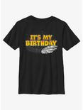Star Wars It's My Birthday Millennium Falcon Youth T-Shirt, BLACK, hi-res