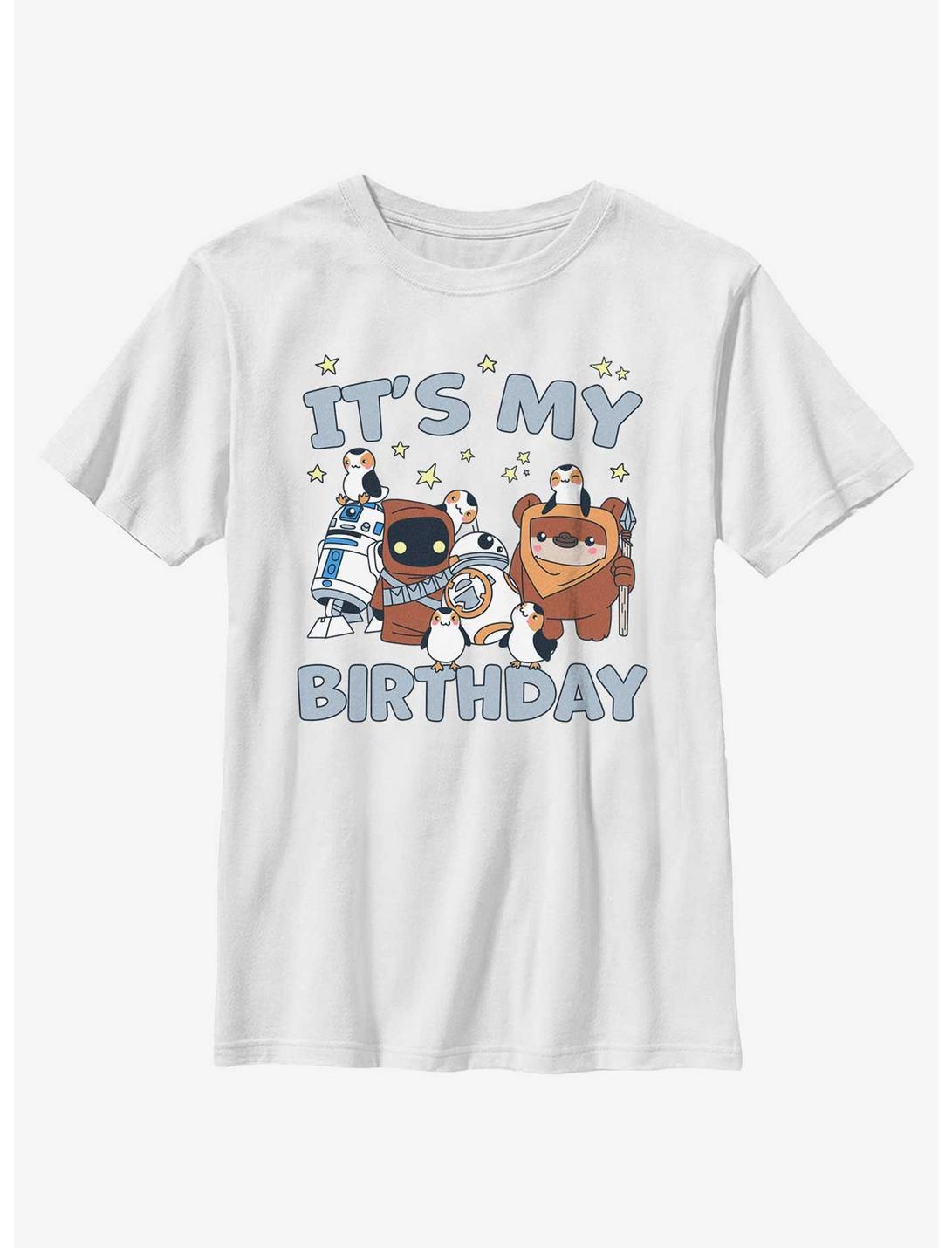 Star Wars It's My Birthday Group Photo Youth T-Shirt, WHITE, hi-res