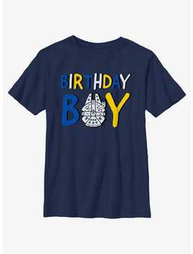 Star Wars Millennium Falcon Birthday Boy Youth T-Shirt, , hi-res