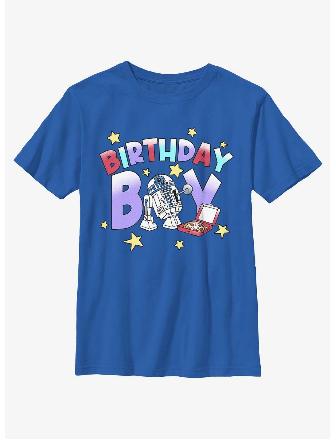 Star Wars Birthday Boy R2D2 Youth T-Shirt, ROYAL, hi-res