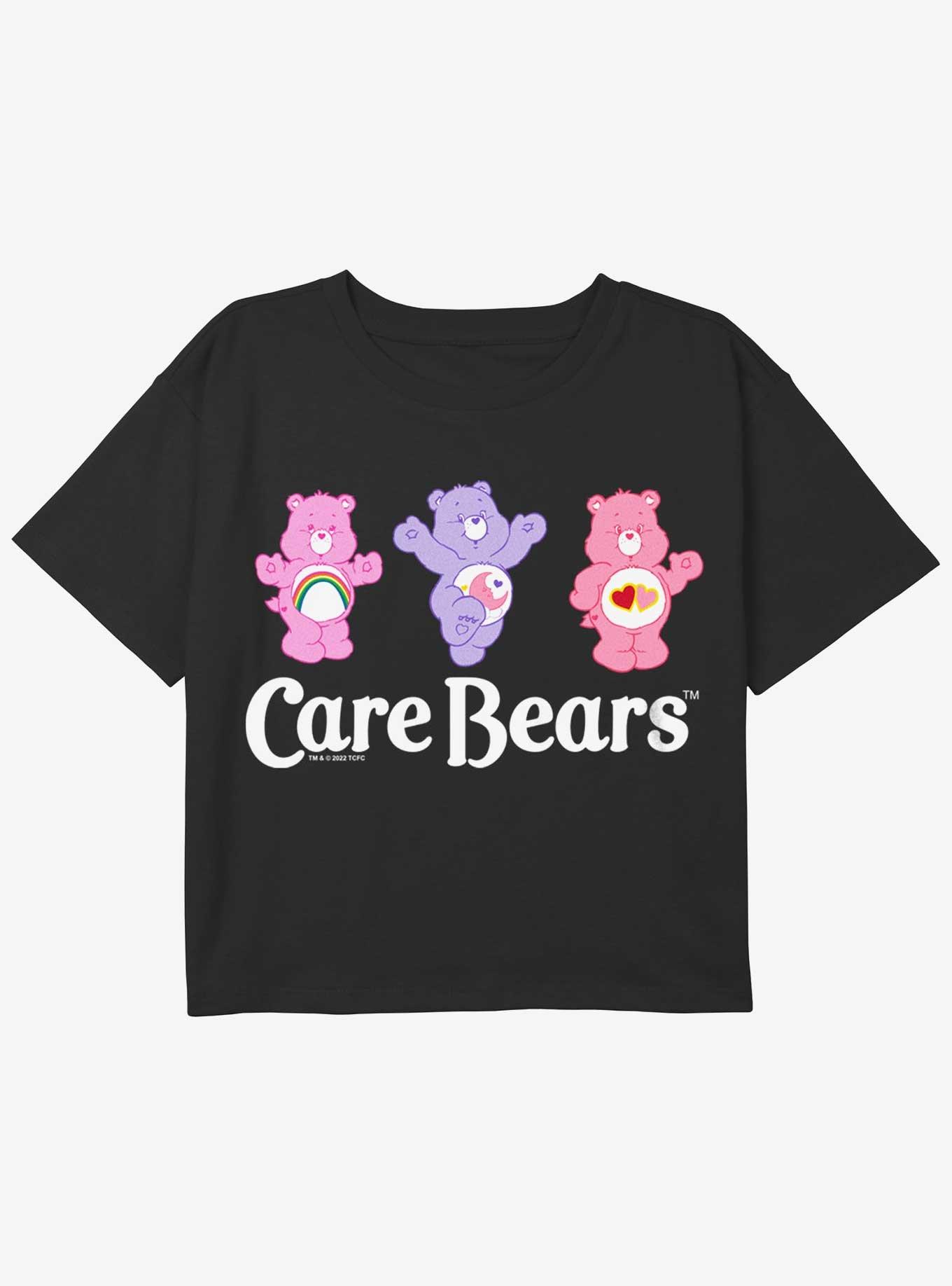 Care Bears Best Bears Youth Girls Boxy Crop T-Shirt, BLACK, hi-res