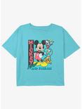 Disney Mickey Mouse & Friends Vintage Shapes Youth Girls Boxy Crop T-Shirt, BLUE, hi-res