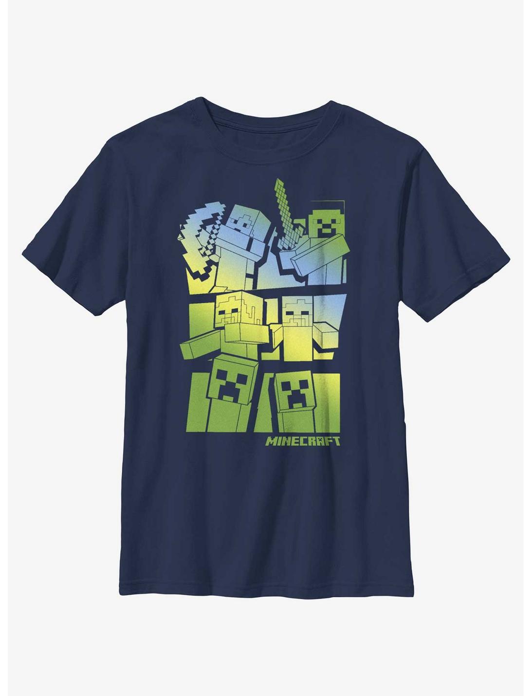 Minecraft Story Gradient Youth T-Shirt, NAVY, hi-res