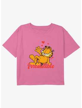 Garfield Irresistible Garfield Women's Youth Girls Boxy Crop T-Shirt, , hi-res