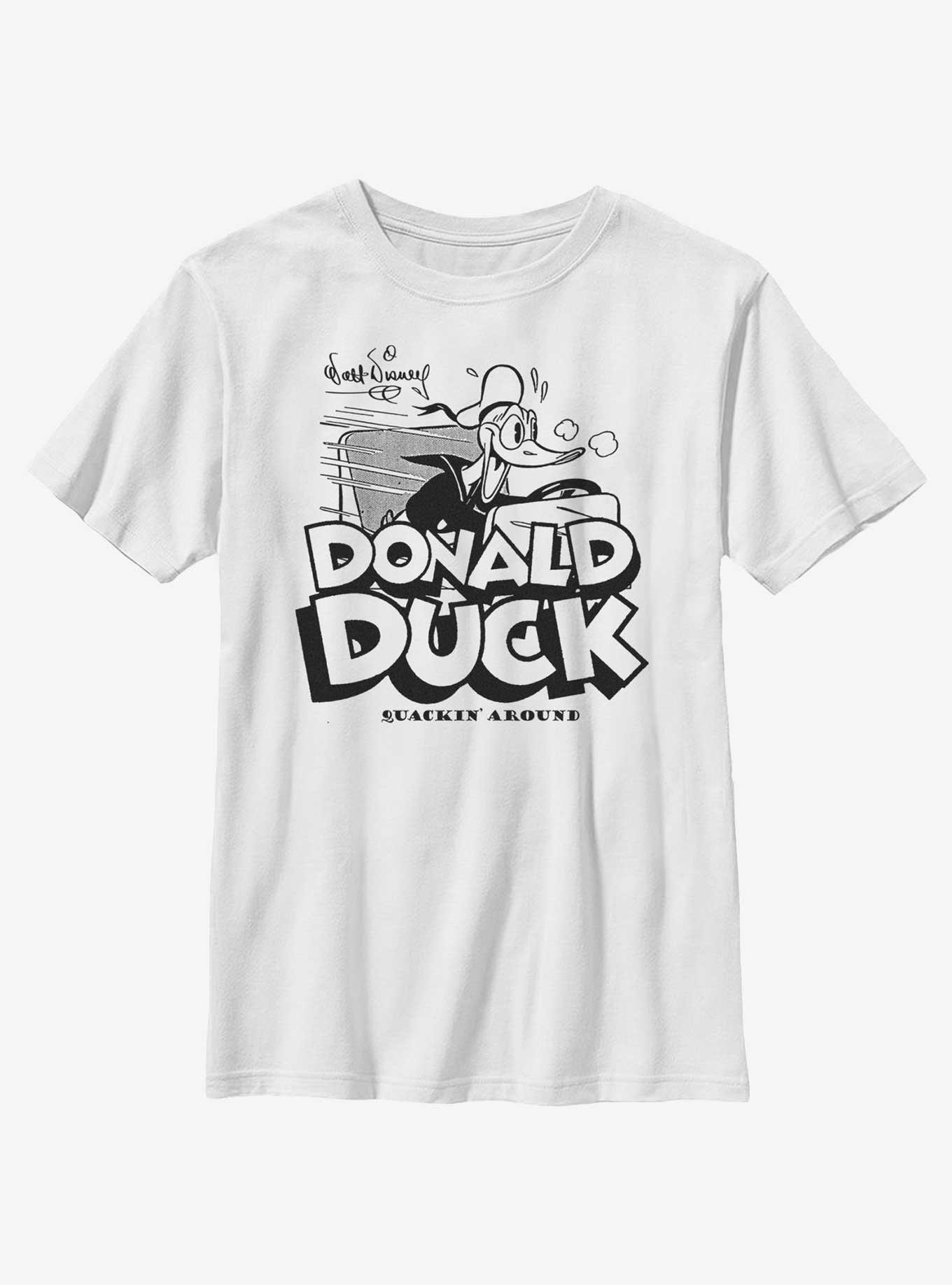 Disney100 Donald Duck Drive Youth T-Shirt, WHITE, hi-res