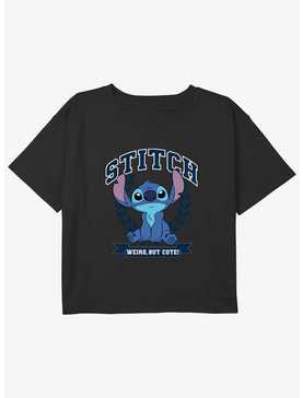 Disney Lilo & Stitch Weird But Cute Youth Girls Boxy Crop T-Shirt, , hi-res