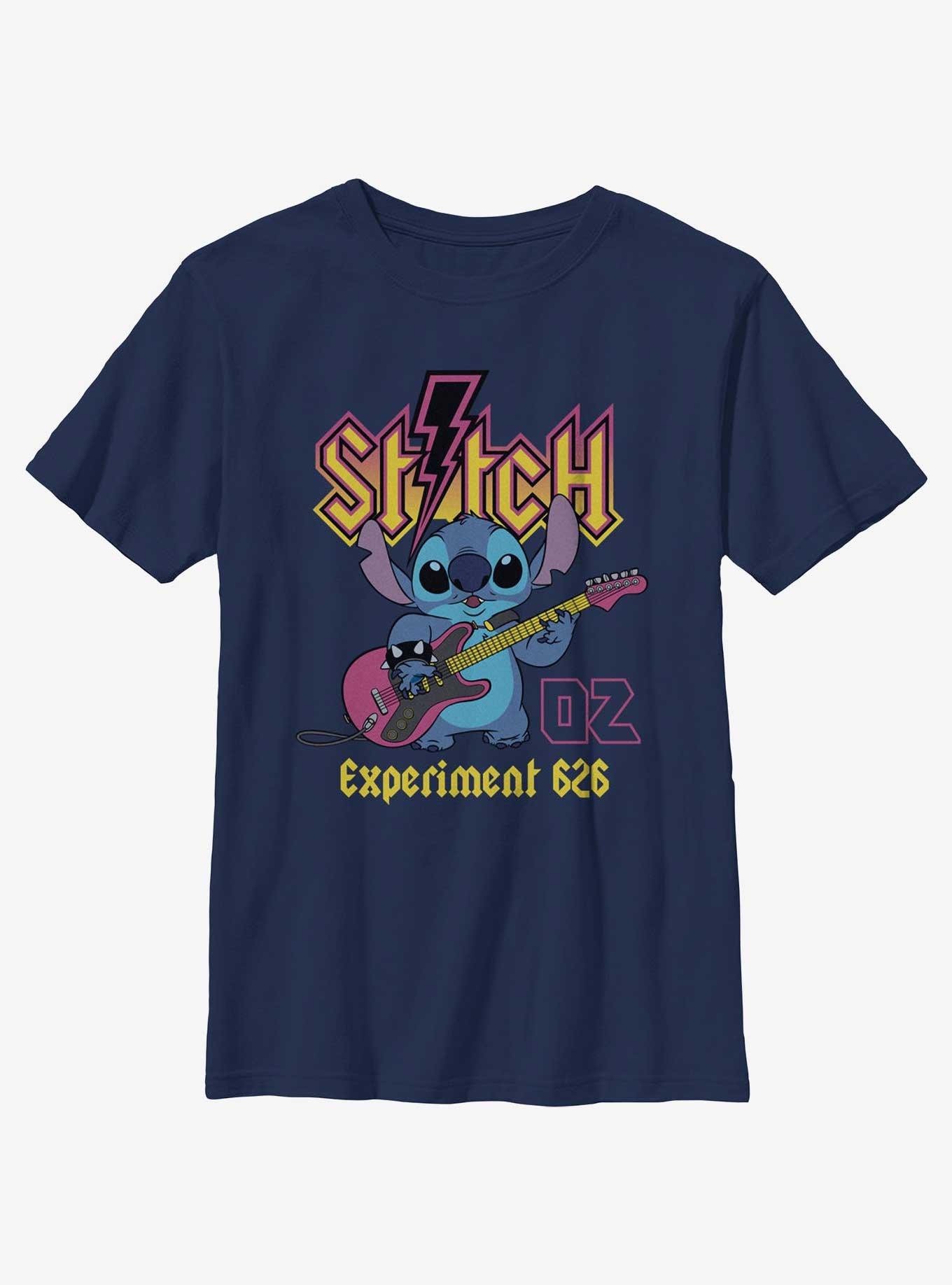 Disney Lilo & Stitch Rock Concert Tour Stitch Youth T-Shirt, NAVY, hi-res