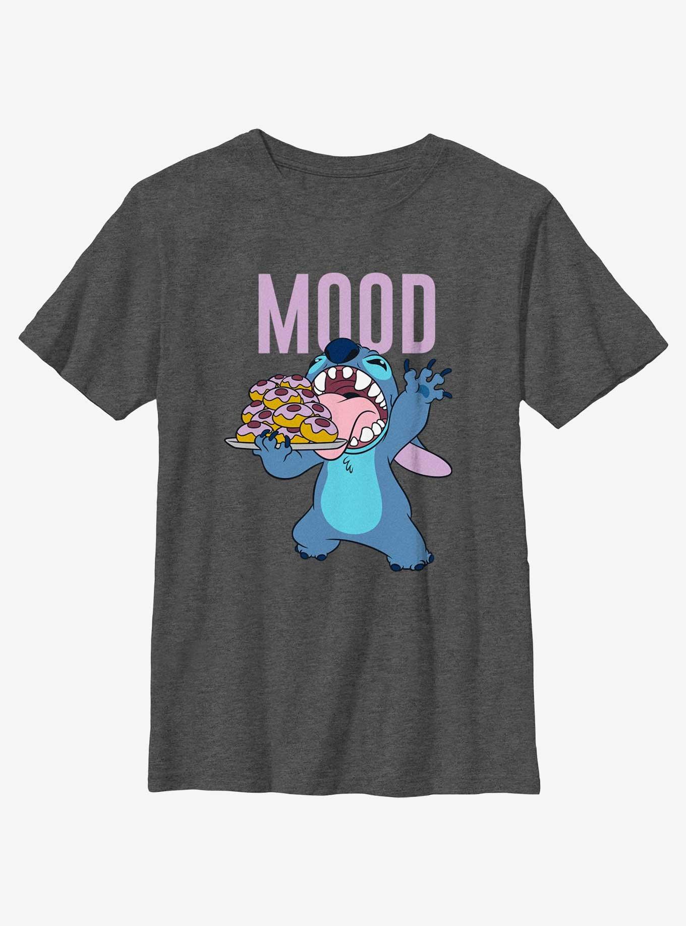 Disney Lilo & Stitch Sweet Tooth Mood Youth T-Shirt, CHAR HTR, hi-res