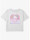 The Powerpuff Girls Pastel Grl Pwr Youth Girls Boxy Crop T-Shirt, WHITE, hi-res