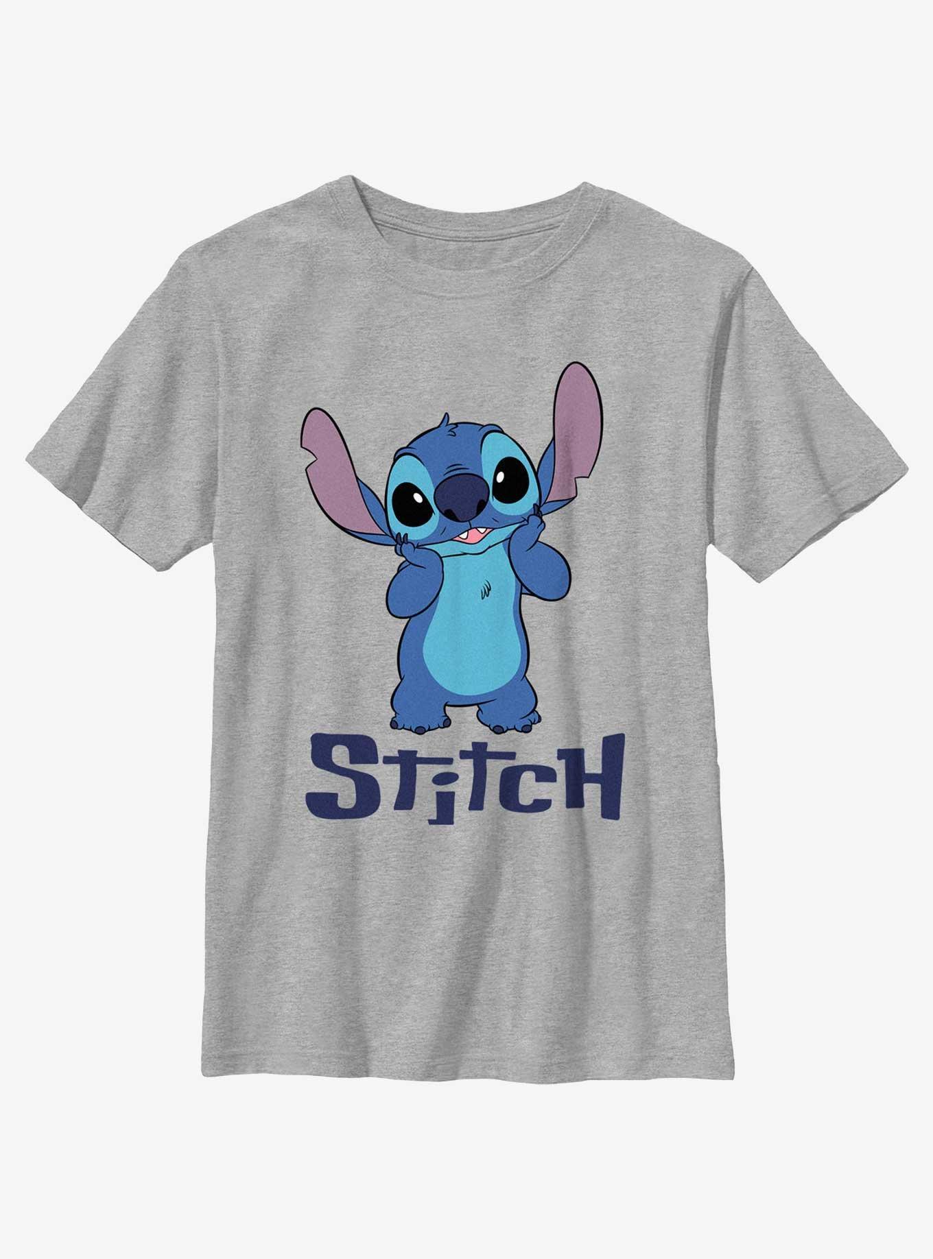 Disney Lilo & Stitch Bashful Stitch Smile Youth T-Shirt, , hi-res