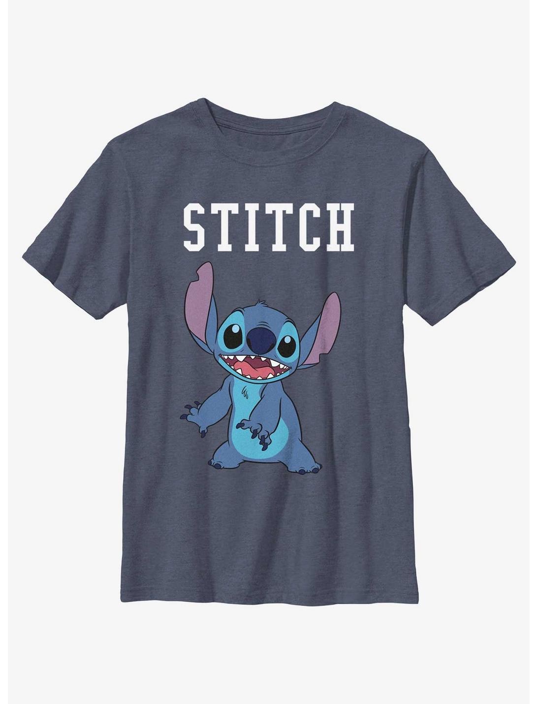 Disney Lilo & Stitch Cool Dude Stitch Youth T-Shirt, NAVY HTR, hi-res