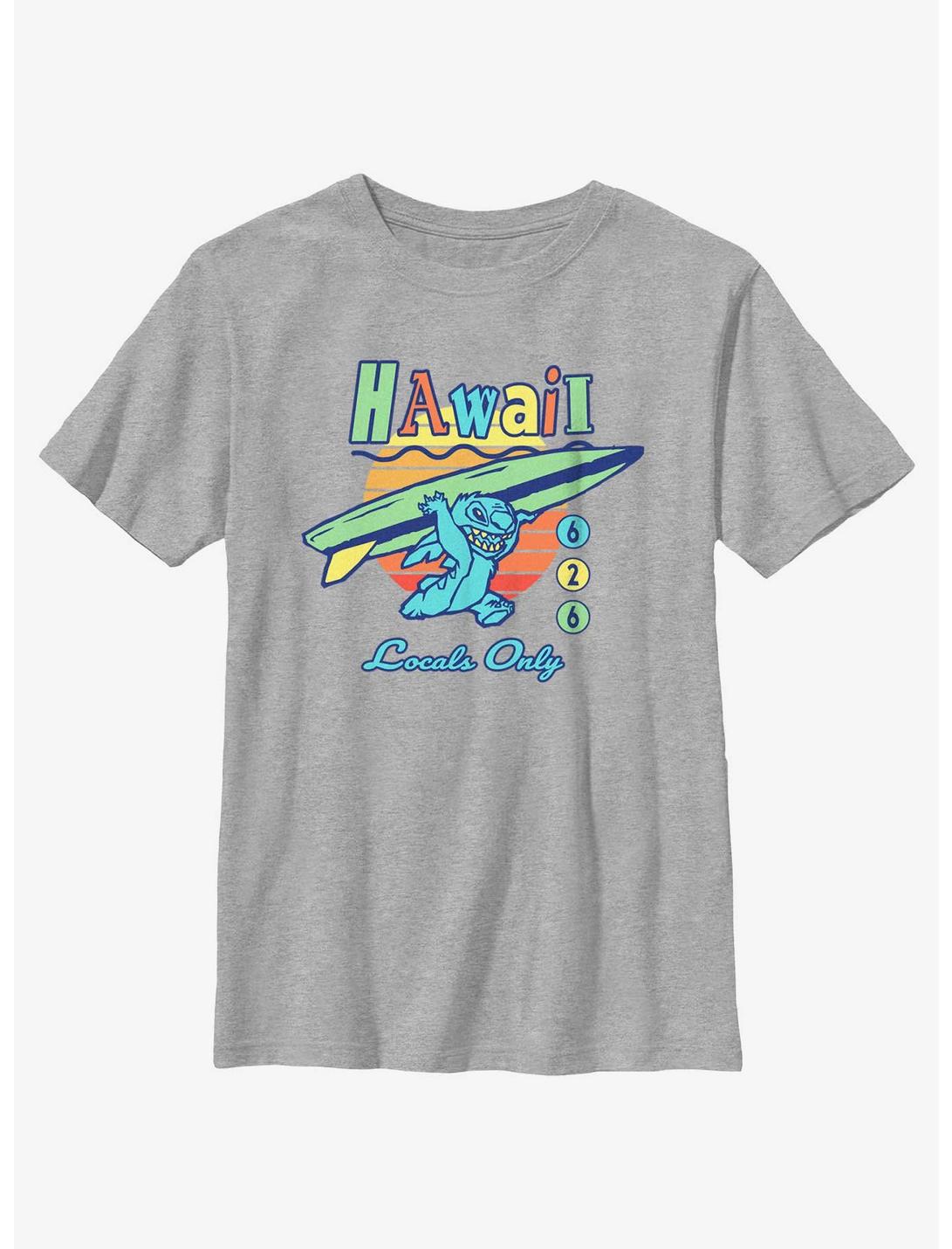 Disney Lilo & Stitch Surf Run Stitch Youth T-Shirt, ATH HTR, hi-res