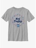 Disney Lilo & Stitch Floral Not Today Stitch Youth T-Shirt, ATH HTR, hi-res