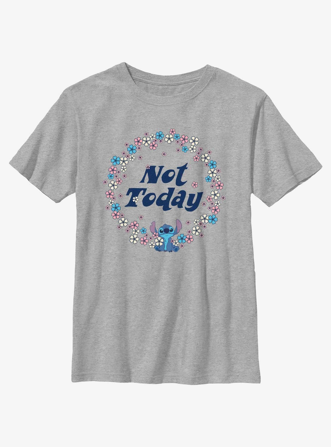 Disney Lilo & Stitch Floral Not Today Stitch Youth T-Shirt, , hi-res