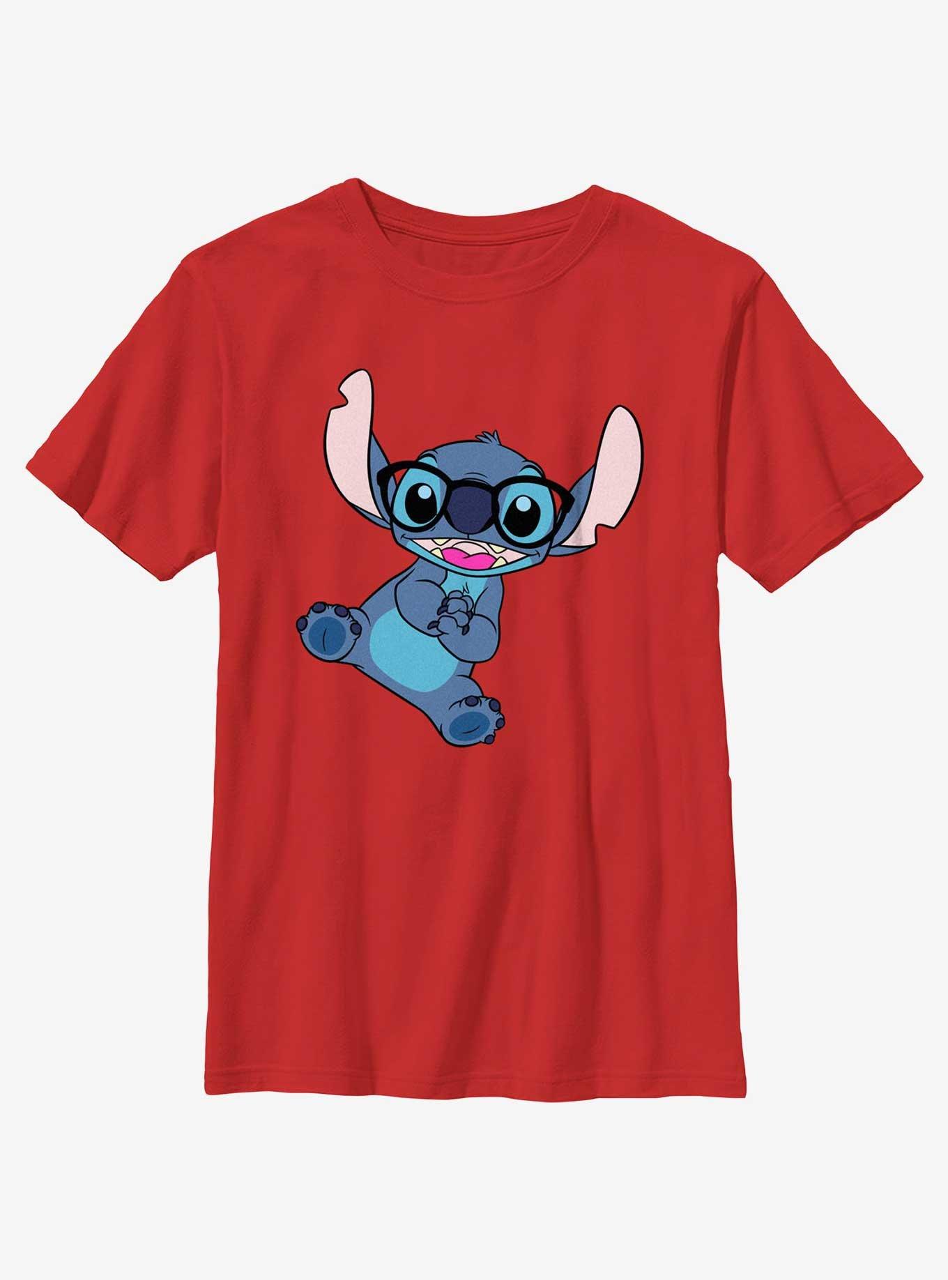 Disney Lilo & Stitch Glasses Stitch Youth T-Shirt, , hi-res