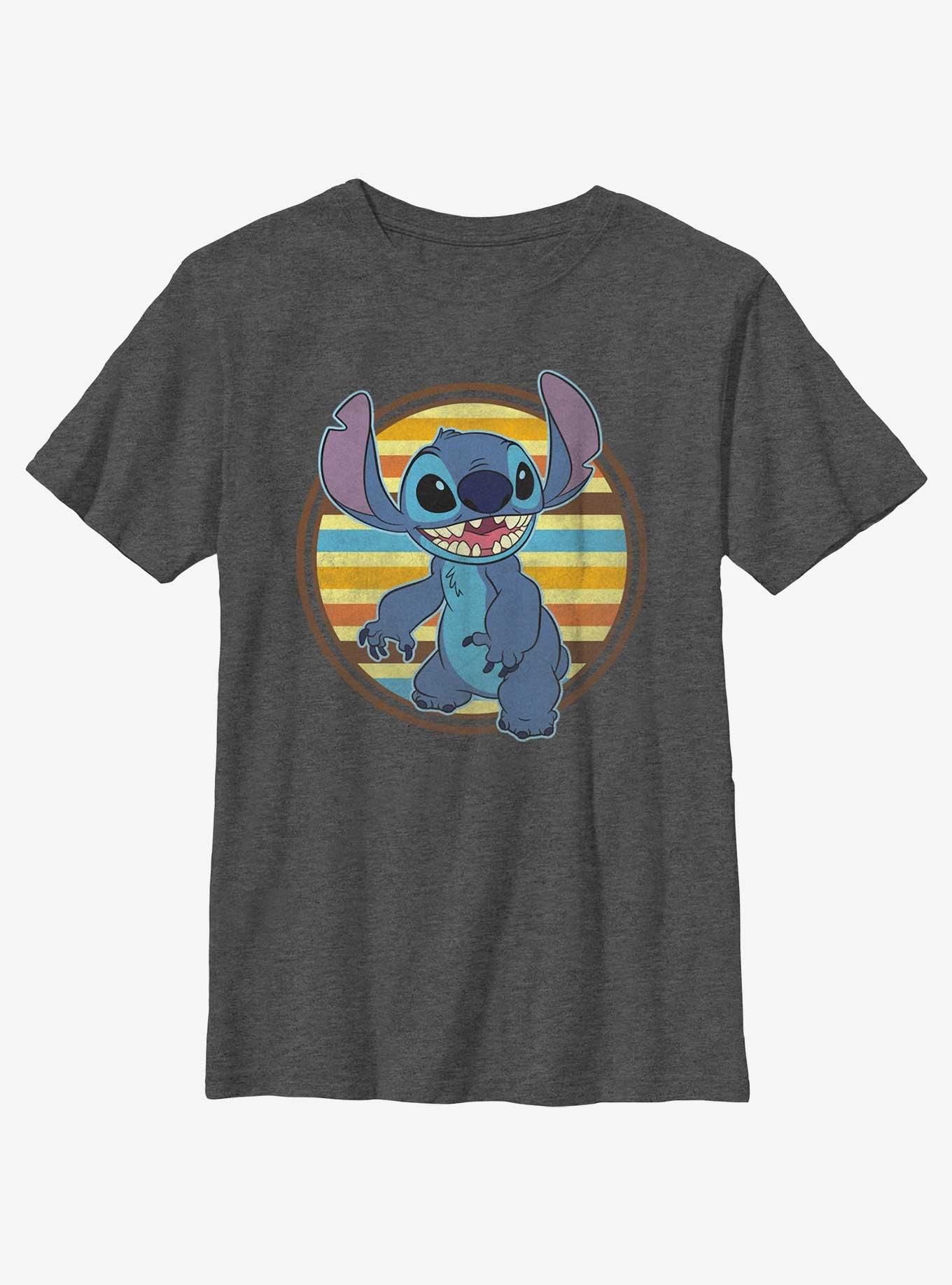 Disney Lilo & Stitch Retro Stripe Stitch Youth T-Shirt, , hi-res