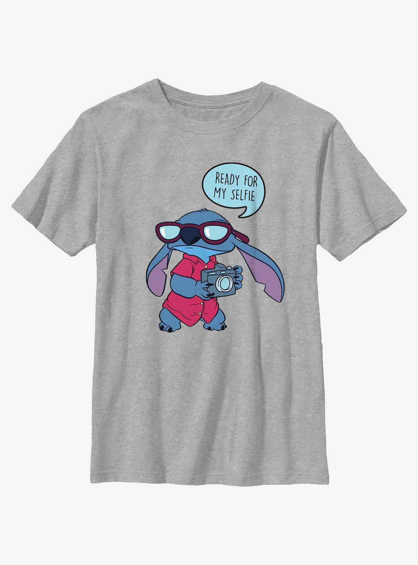 Disney Lilo & Stitch Ready For My Selfie Stitch Youth T-Shirt, , hi-res