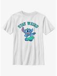 Disney Lilo & Stitch Stay Weird Stitch Hula Youth T-Shirt, WHITE, hi-res