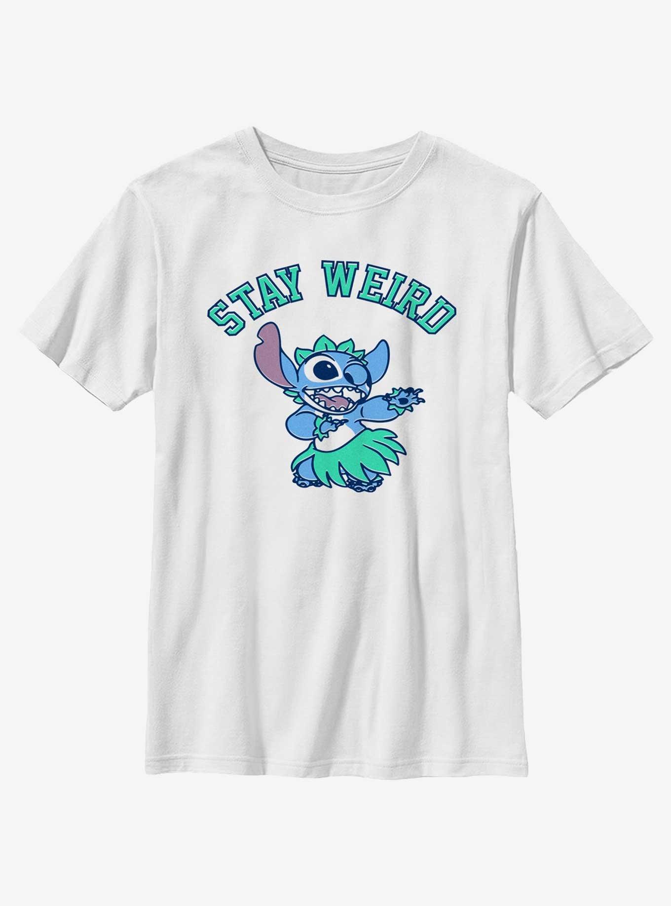 Disney Lilo & Stitch Stay Weird Stitch Hula Youth T-Shirt, , hi-res