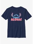 Disney Lilo & Stitch Stitch Aloha Peek Youth T-Shirt, NAVY, hi-res
