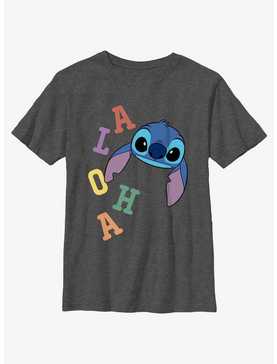 Disney Lilo & Stitch Aloha Colorful Letters Youth T-Shirt, , hi-res